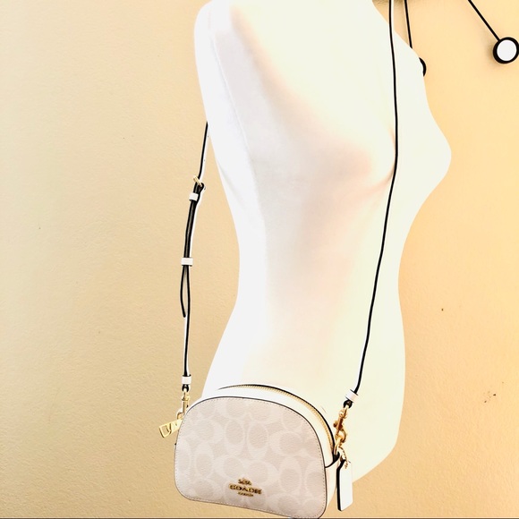 SOLD Coach Mini Serena Crossbody Snow white purse - Picture 9 of 9